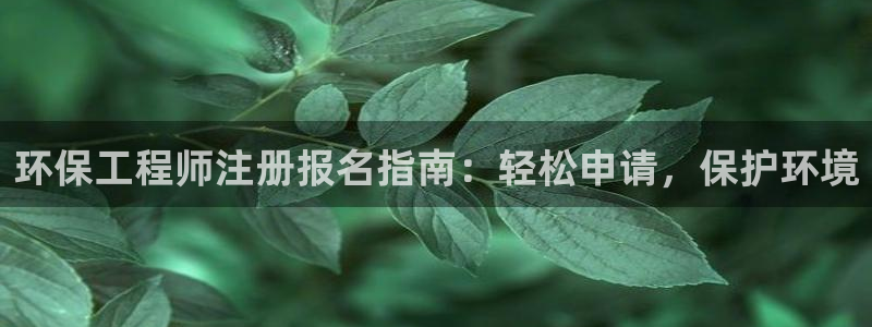 彩名堂使用方法：环保工程师注册报名指
