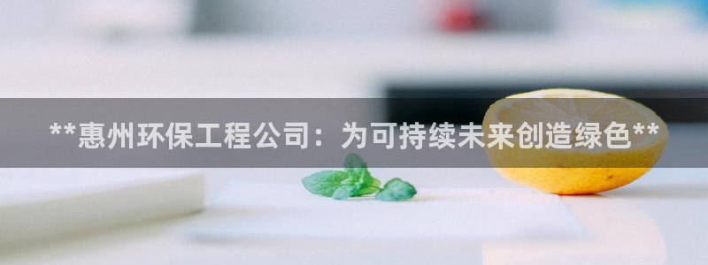 彩名堂怎么打不开了：**惠州环保工程