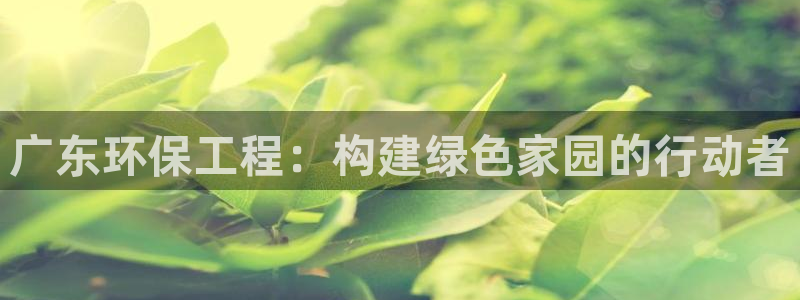 彩名堂下载官网：广东环保工程：构建绿