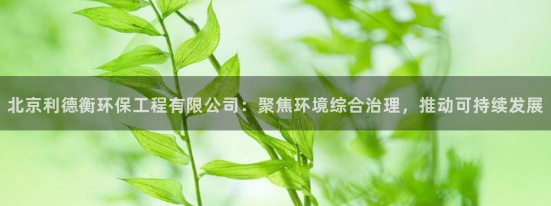 彩名堂二维码：北京利德衡环保工程有限公司：聚焦环境综合治理，