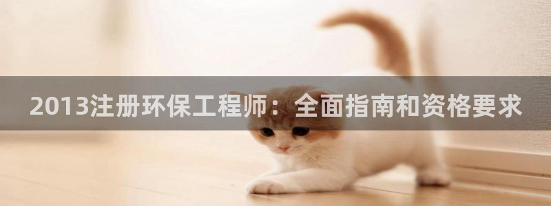 彩名堂一直不出结果怎么回事呀：2013注册环保工程师：全面指